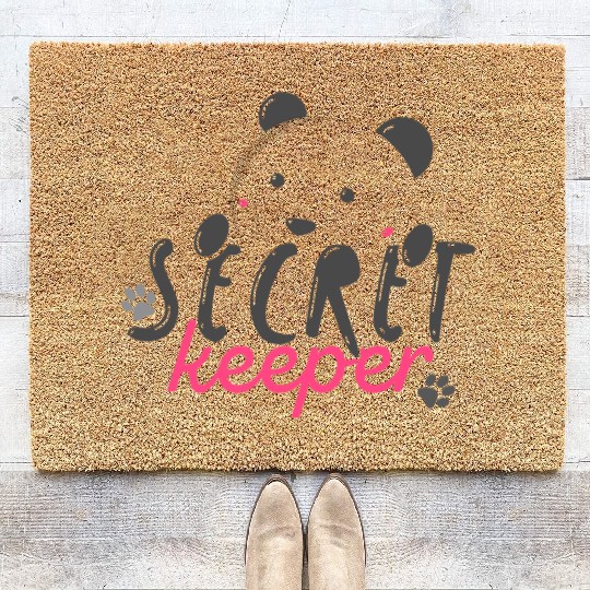 Teddy bear secret keeper Coir Doormats