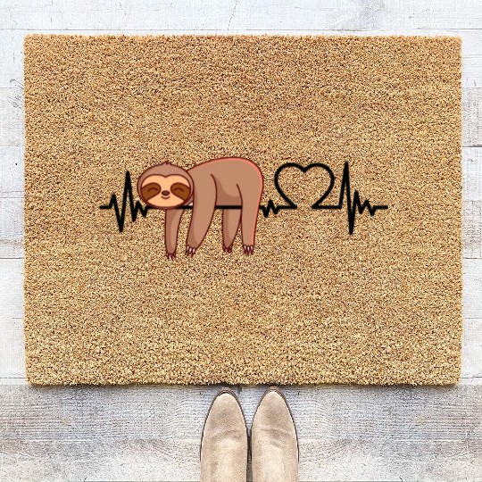 Sloth heartbeat Coir Doormats