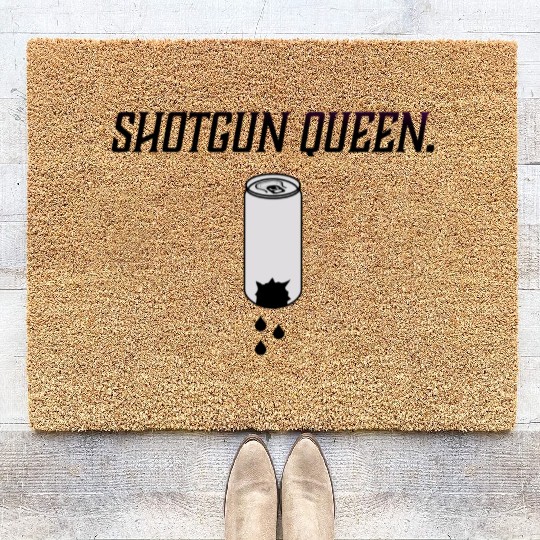 Shotgun Queen Open Brew Comedy Clothing Coir Doormats