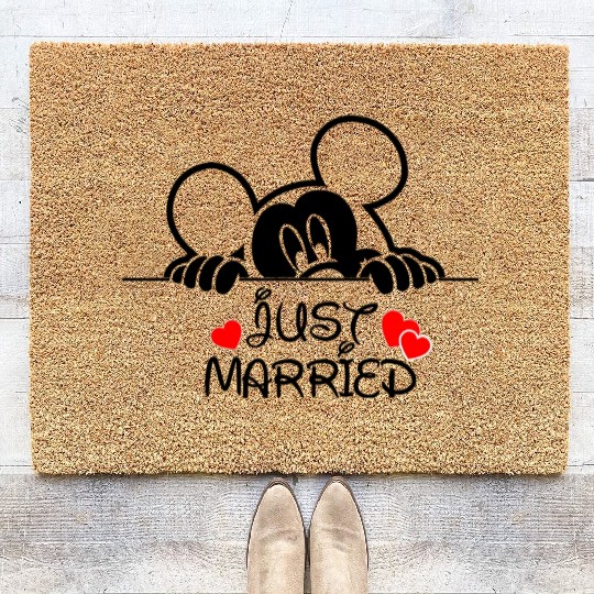 Just Married Coir Doormats