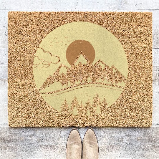 Tri blend Nature Print Coir Doormats