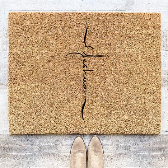 Yeshua Cross Coir Doormats