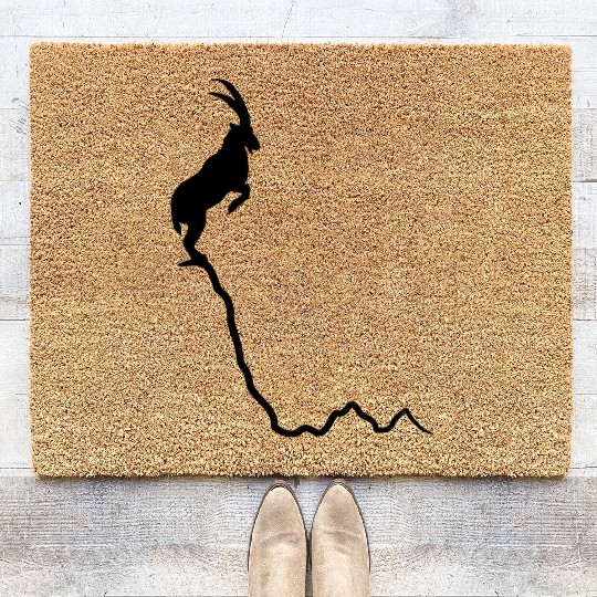 Mountain ibex, mountain goat Coir Doormats