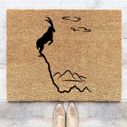 Mountain ibex, mountain goat Coir Doormats