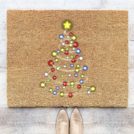 christmas tree christmas light Coir Doormats