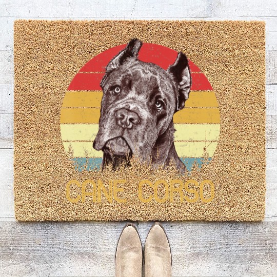 cane corso - cane corso gift Coir Doormats