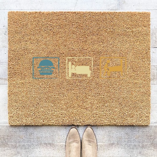 Retro Pinball Eat Sleep Pinball Coir Doormats