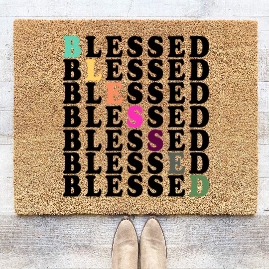 BLESSED BLESSED BLESSED BLESSED Coir Doormats