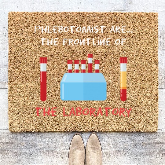 Phlebotomist Laboratory Blood Phlebotomy Syringe Coir Doormats