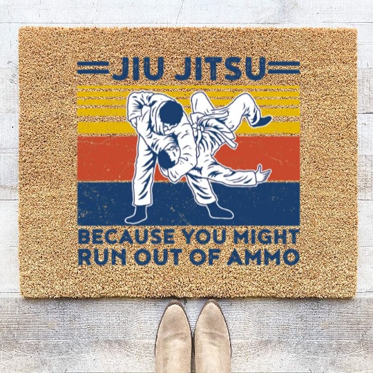Jiu Jitsu Vintage BJJ MMA Jujitsu Coir Doormats