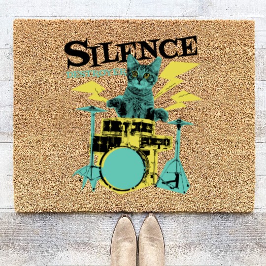 Drummer gift funny drummer outfit Coir Doormats