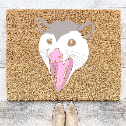 Possum Opossum Face Coir Doormats