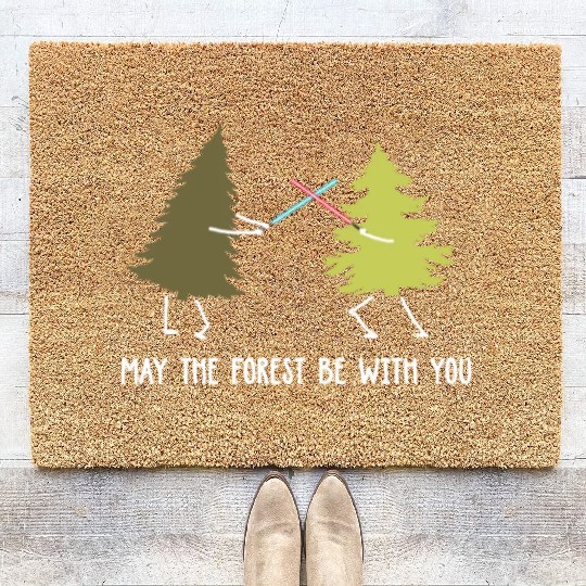May the forest be with you Coir Doormats