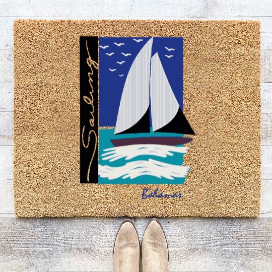 boats and hoes step brothers Coir Doormats