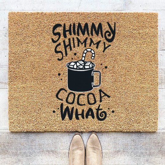 Shimmy Shimmy Hot Cocoa Black Coir Doormats