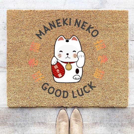Maneki Neko: Lucky Cat Coir Doormats