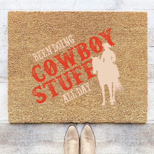 Cowboy, Cowboy stuff, cowboy stuff Coir Doormats