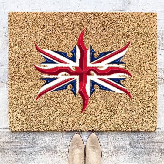 Union Jack British Flag Resistance Style Coir Doormats