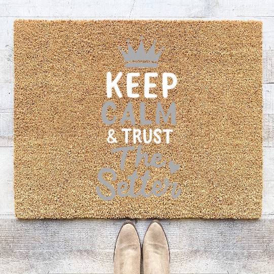 Volleyball Keep Calm And Trust The Setter Player Coir Doormats