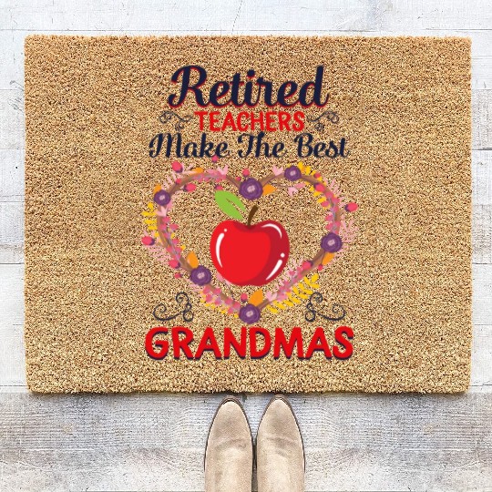 Retired Teacher Coir Doormats, Retired Teachers Makes The