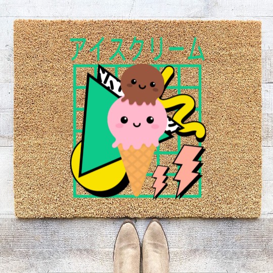 The 90s Japanese Kawaii Ice Cream Coir Doormats