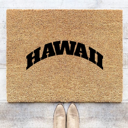 Hawaiishirt men & woman, vintage style, islands Coir Doormats