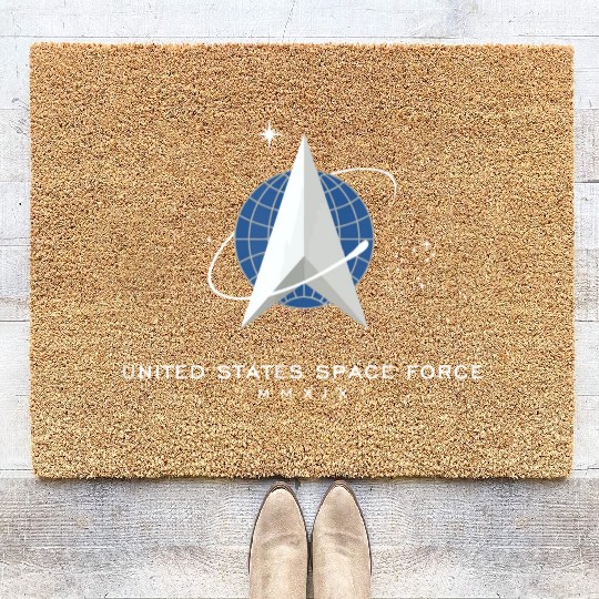 UNITED STATES US SPACE FORCE USSF DELTA FLAG birth Coir Doormats