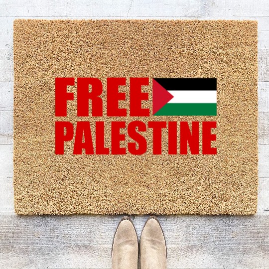 Free palestine Coir Doormats