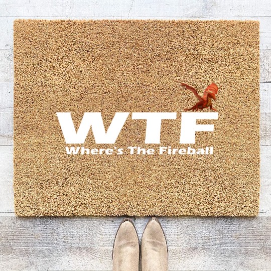 WTF Where's The Fireball Coir Doormats