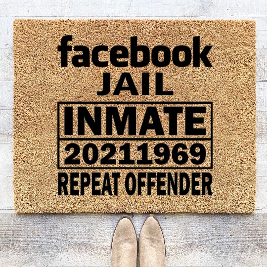 Facebook Jail Black Coir Doormats