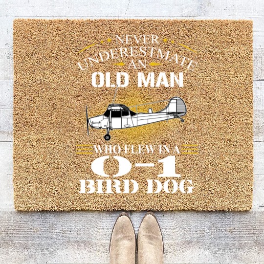 Bird Dog Helicopter Old Man Coir Doormats