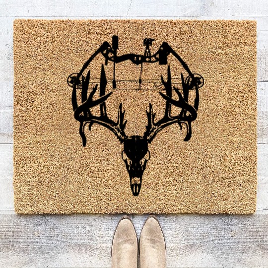 Deer Hunting Bow Coir Doormats
