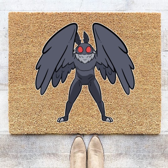 Mothman Mythical Creatures Folklore Cryptid Coir Doormats