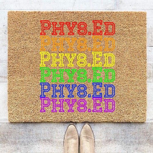 Physical Education Teacher- Rainbow Phys.Ed Coir Doormats