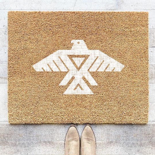 Native American Owl Symbol Coir Doormats