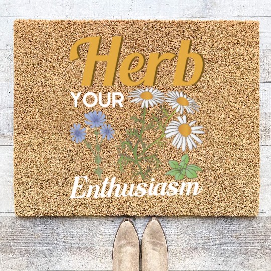 Herb Your Enthusiasm Gardener Gardening Coir Doormats