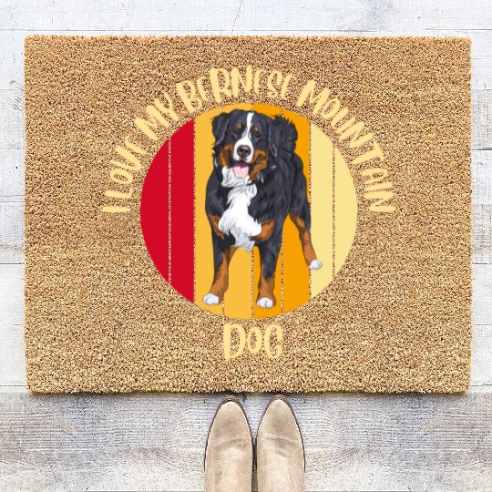 bernese mountain dog Coir Doormats