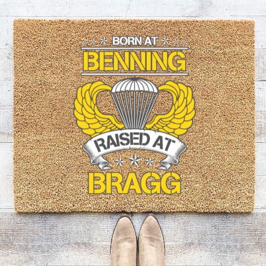 Fort Bragg Airborne Division US Army Veteran Coir Doormats