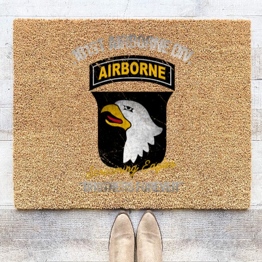 101st Airborne Division US Army Veteran Coir Doormats