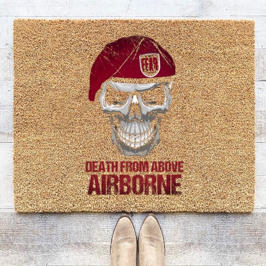 Airborne Paratrooper Wings US Army Military Coir Doormats