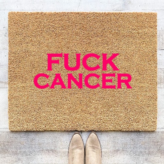 Fuck cancer Coir Doormats
