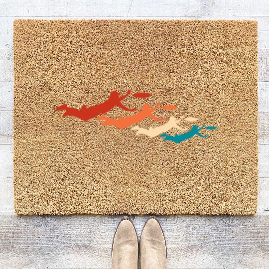 Ultimate Frisbee Retro Vintage Coir Doormats
