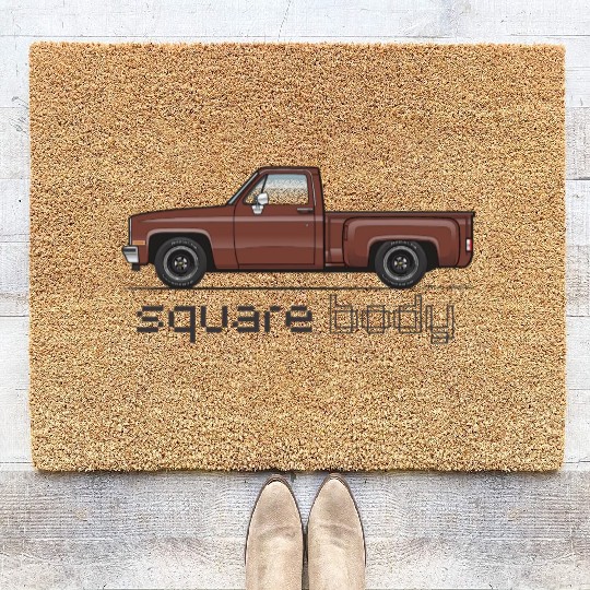 Square Body Dark Brown Coir Doormats