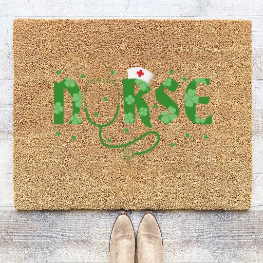 Nurse St. Patricks Day Coir Doormats
