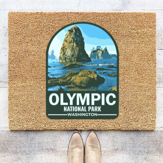 OLYMPIC national park Washington usa Coir Doormats