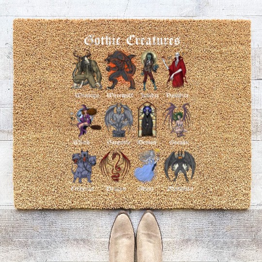 Cryptid Mythical Creatures Coir Doormats