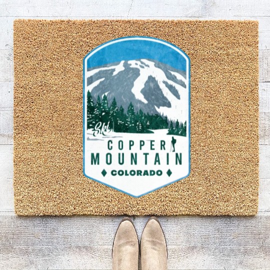 Copper Mountain Colorado Ski Coir Doormats