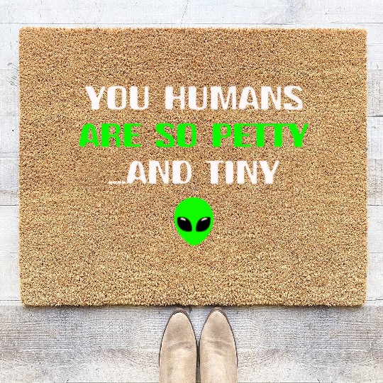 Alien Galaxy Ufo Extraterrestrial Spaceship space Coir Doormats