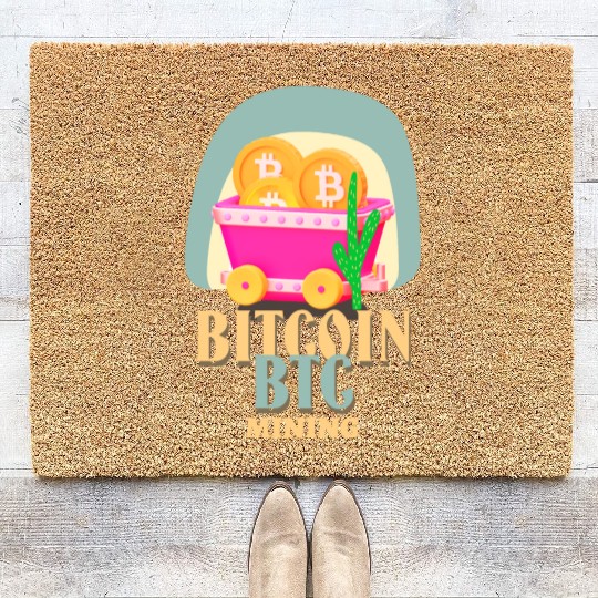 BITCOIN mining Coir Doormats