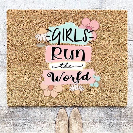 Girls Run the World sublimation Coir Doormats
